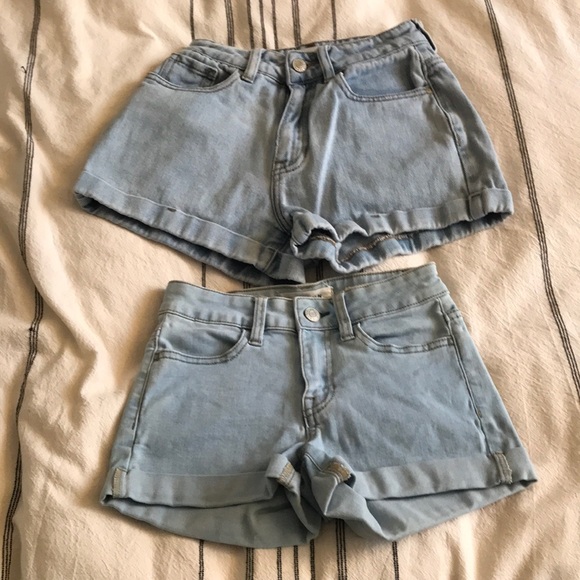 COPY - 2 pairs of PacSun denim shorts so 22 - Picture 1 of 8